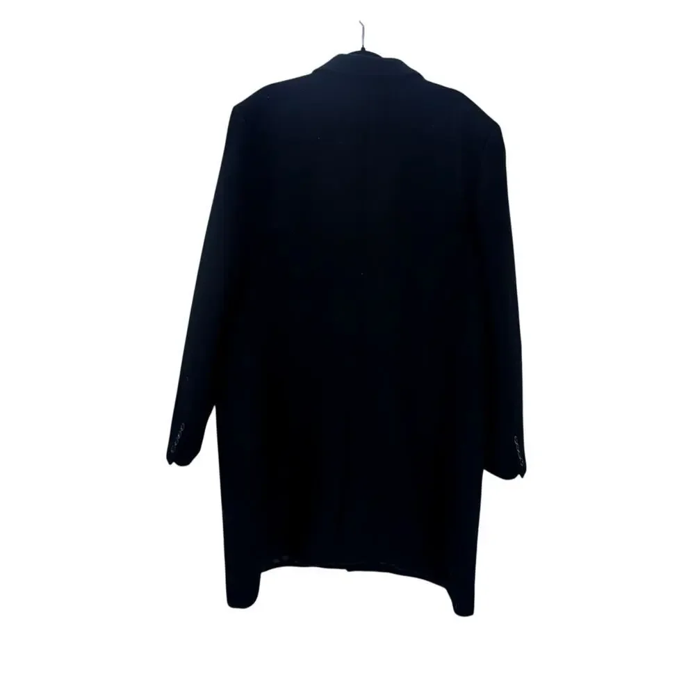 J. Crew Men's Thompson 3 Button Topcoat Long Sleeve Black Size 46 NWT